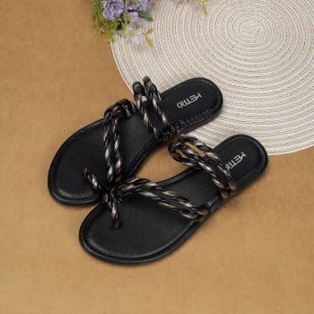 Metro Women Black Ethnic Slip Ons(SKU: 32-1180-11-36)