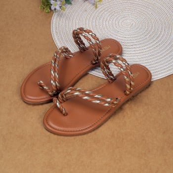 Metro Women Tan Ethnic Slip Ons(SKU: 32-1180-23-36)