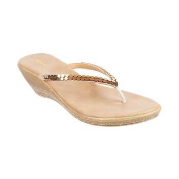 Mochi Gold Casual Slip Ons