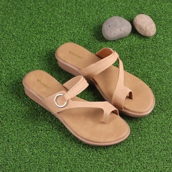 Walkway Women Beige-red Casual Slippers(SKU: 32-1196-89-39)