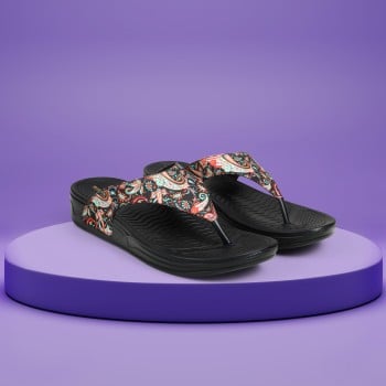 Walkway Women Black Casual Slippers(SKU: 32-1203-11-37)