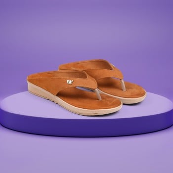 Walkway Women Tan Casual Slippers(SKU: 32-1207-23-38)