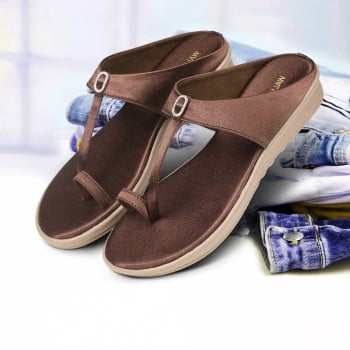 Walkway Women Brown Casual Slip Ons(SKU: 32-1208-12-38)