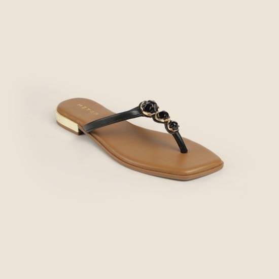 Women Black Casual Slippers