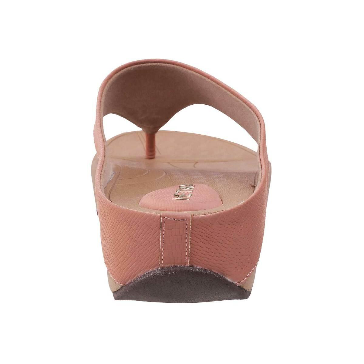 metro solid peach sandals