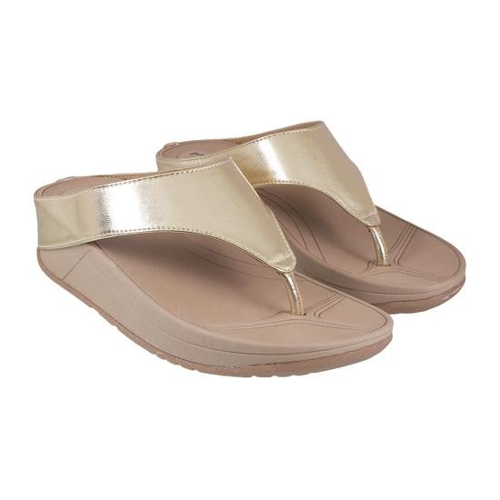 Women Gold Casual Slip Ons