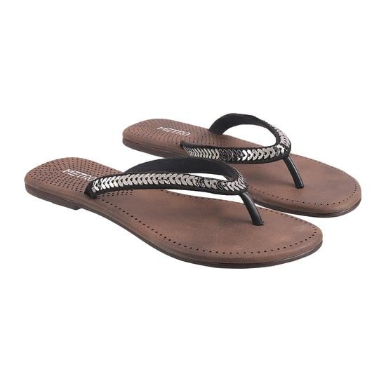 Women Black Casual Slippers