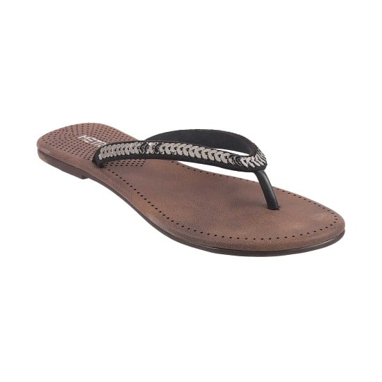 Women Black Casual Slippers