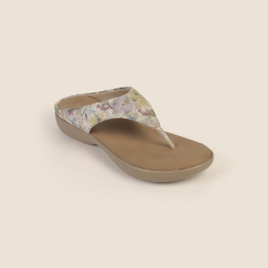 Women Gold Casual Slippers