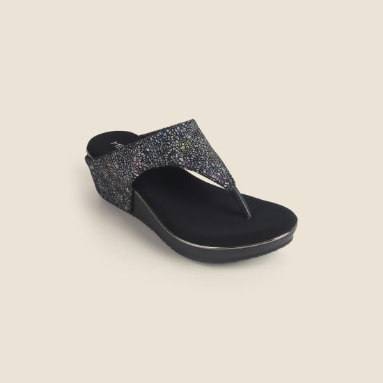 Women Black Casual Slip Ons