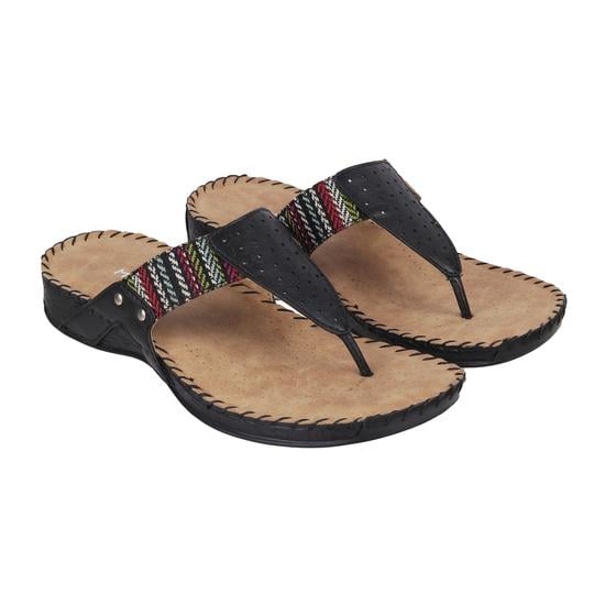 Women Black Casual Slippers