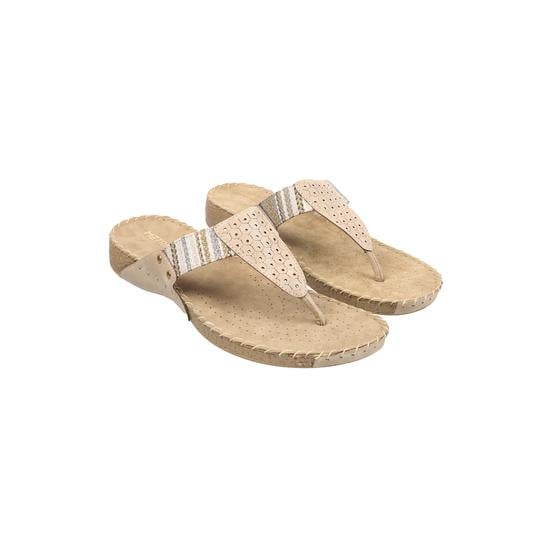Women Beige Casual Slippers