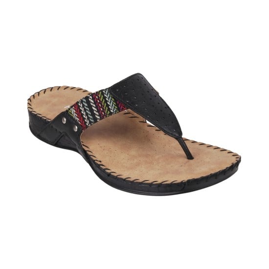 Women Black Casual Slippers