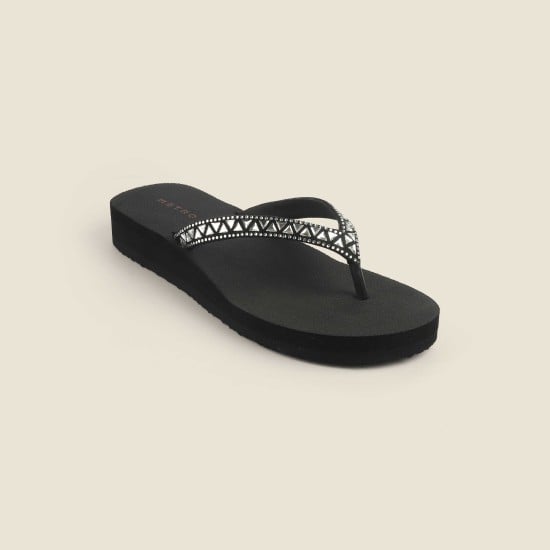 Women Black Casual Slippers
