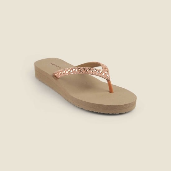 Women Rose-gold Casual Slippers