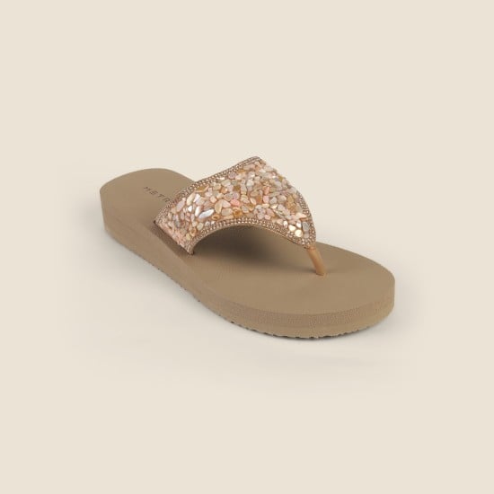 Women Rose-gold Casual Slippers