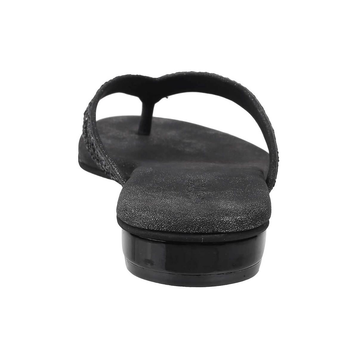 Buy Mochi Black Casual Slippers Online 