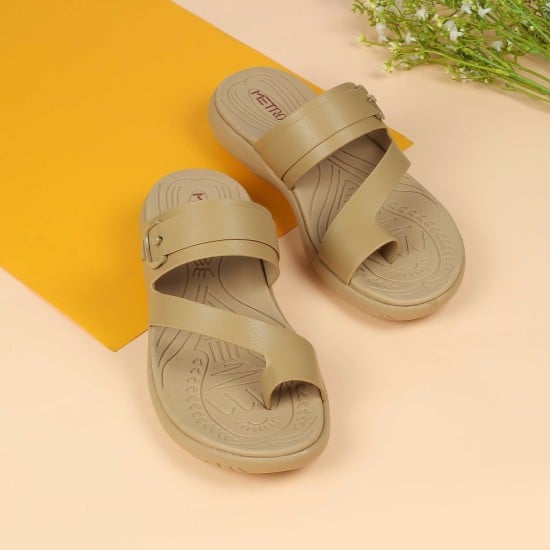 Women Beige Casual Slippers
