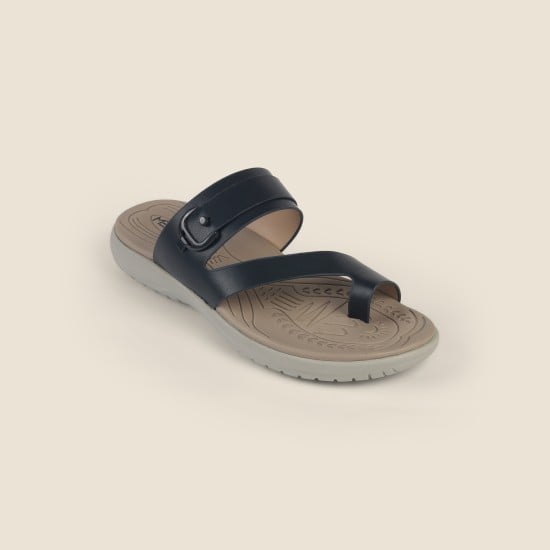 Women Blue-navy Casual Slippers