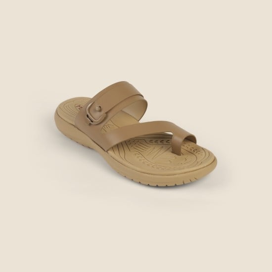 Women Beige-red Casual Slippers