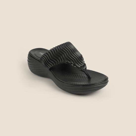 Women Black Casual Slippers