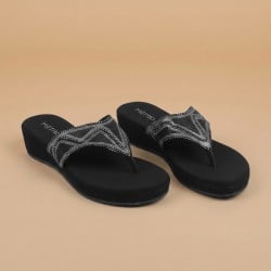 Women Black Casual Slippers