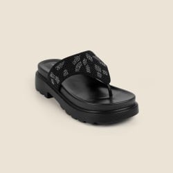 Women Black Casual Slippers