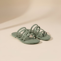 Women Green Casual Slippers