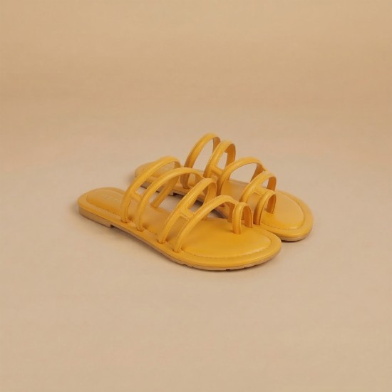 Women Yellow Casual Slippers