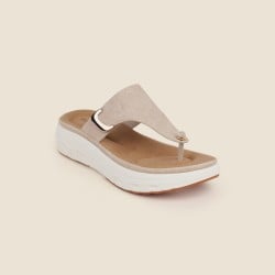 Women Beige Casual Slippers