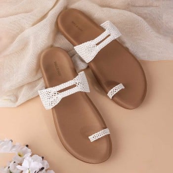 Walkway Women White Casual Slippers(SKU: 32-1511-16-37)