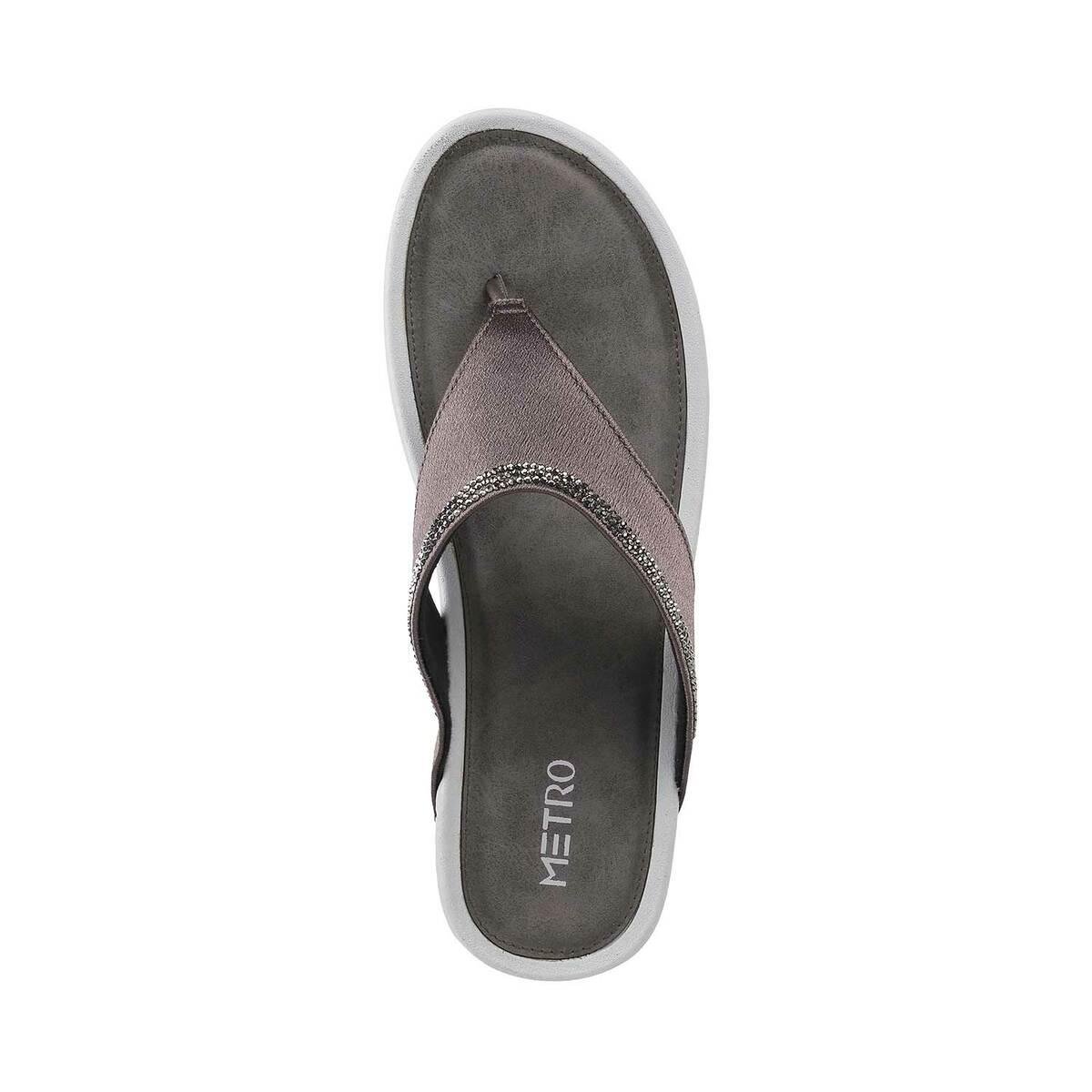 Buy Women Grey Casual Slippers Online SKU 32 1556 29 36 Metro Shoes