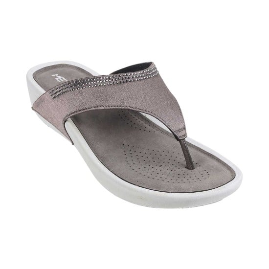 Women Grey Casual Slippers