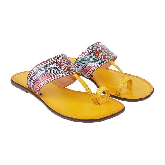 Women Yellow Ethnic Slippers