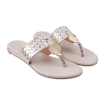 Metro Women Gold Casual Slip Ons(SKU: 32-1574-15-36)