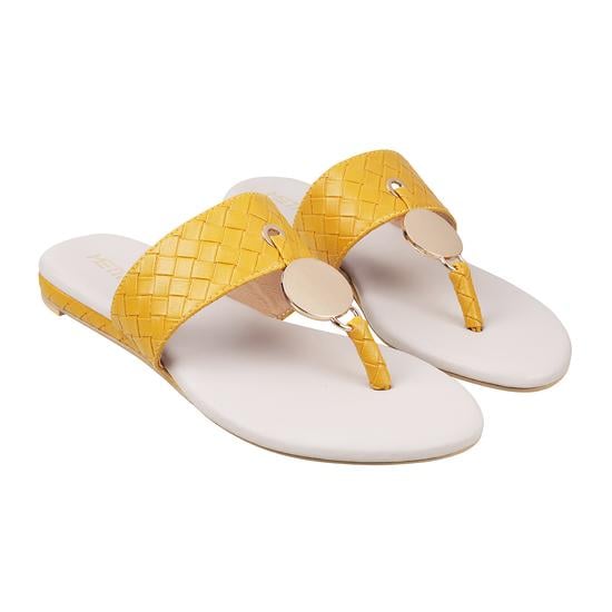 Women Yellow Casual Slip Ons