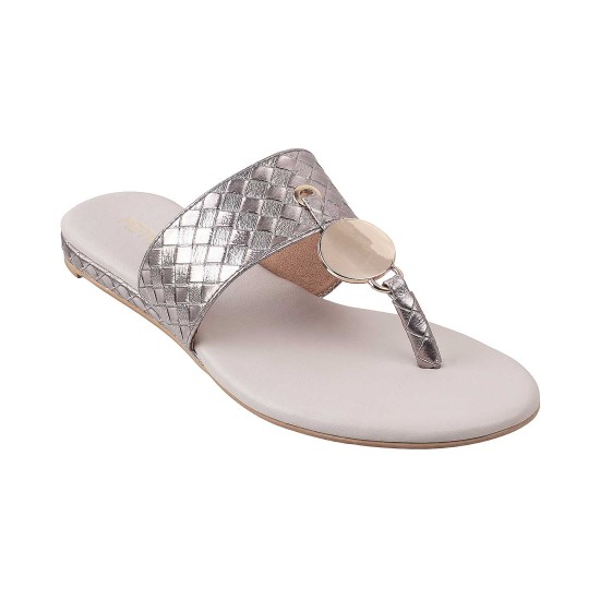 Women Gun-metal Casual Slip Ons