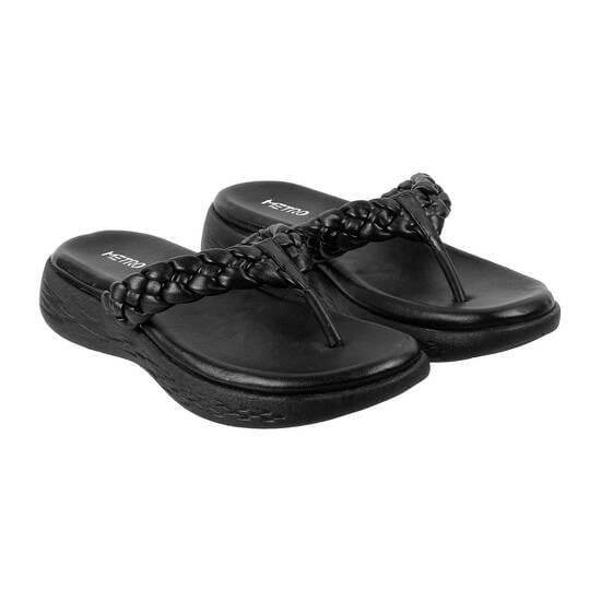 Women Black Casual Slippers