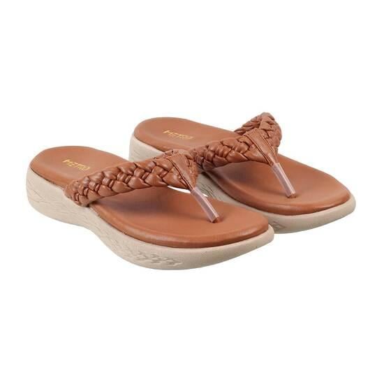 Women Tan Casual Slippers