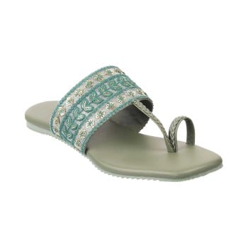 Walkway Women Green Casual Slip Ons(SKU: 32-1609-21-37)