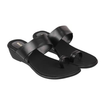 Walkway Women Black Casual Slip Ons(SKU: 32-1620-11-38)