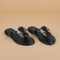 Women Black Casual Slippers