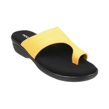 Mochi Yellow Casual Slippers
