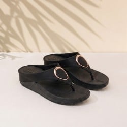 Women Black Casual Slippers