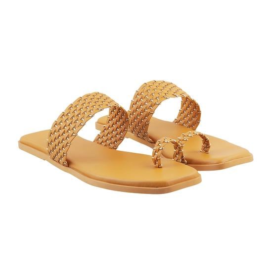 Women Yellow Casual Slippers