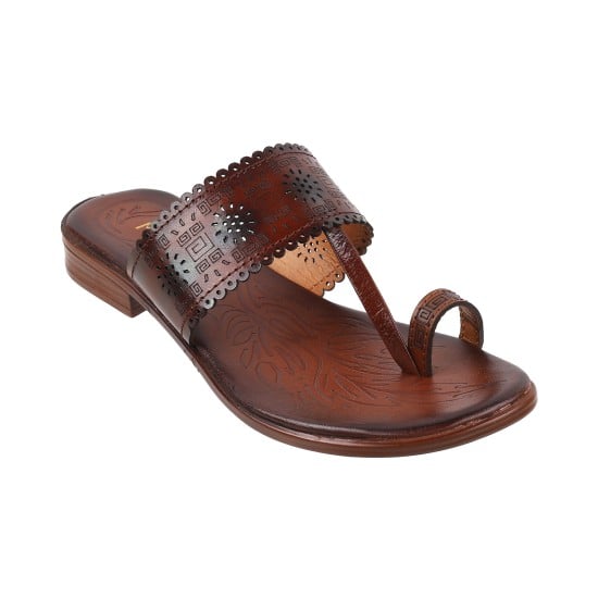 Women Tan Casual Slippers