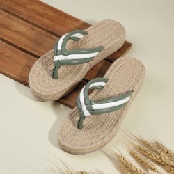 Women Green Casual Slippers