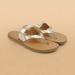 Women Gold Casual Slippers