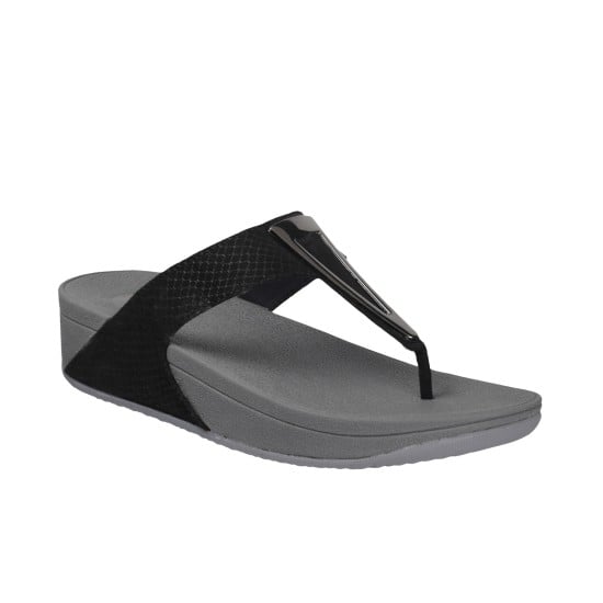 Women Black Casual Slip Ons