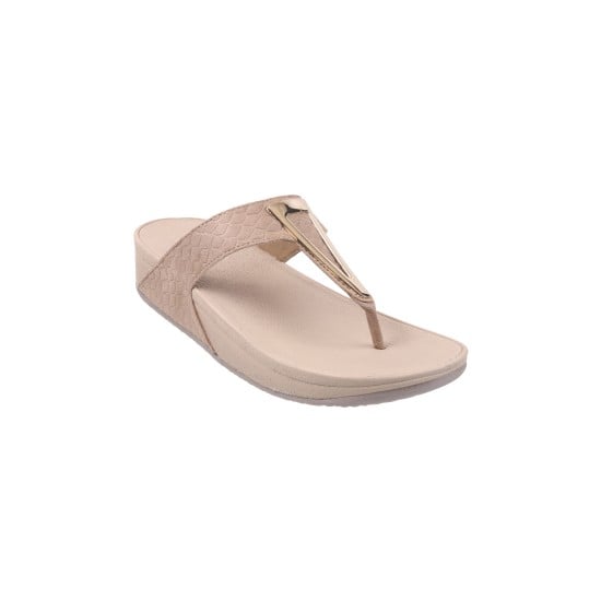 Women Beige-red Casual Slip Ons